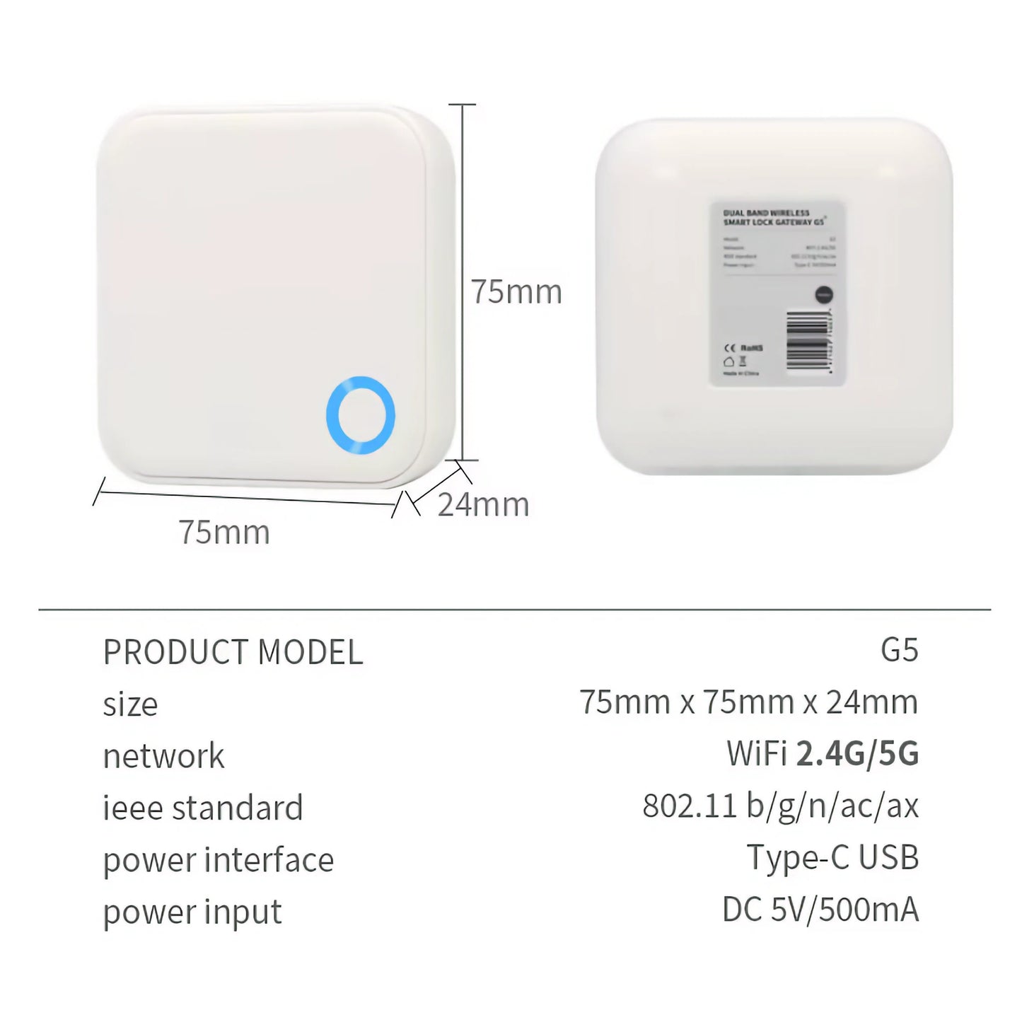 TTLock G5 Dual-Band Wi-Fi Gateway for Blusafe Smart Locks