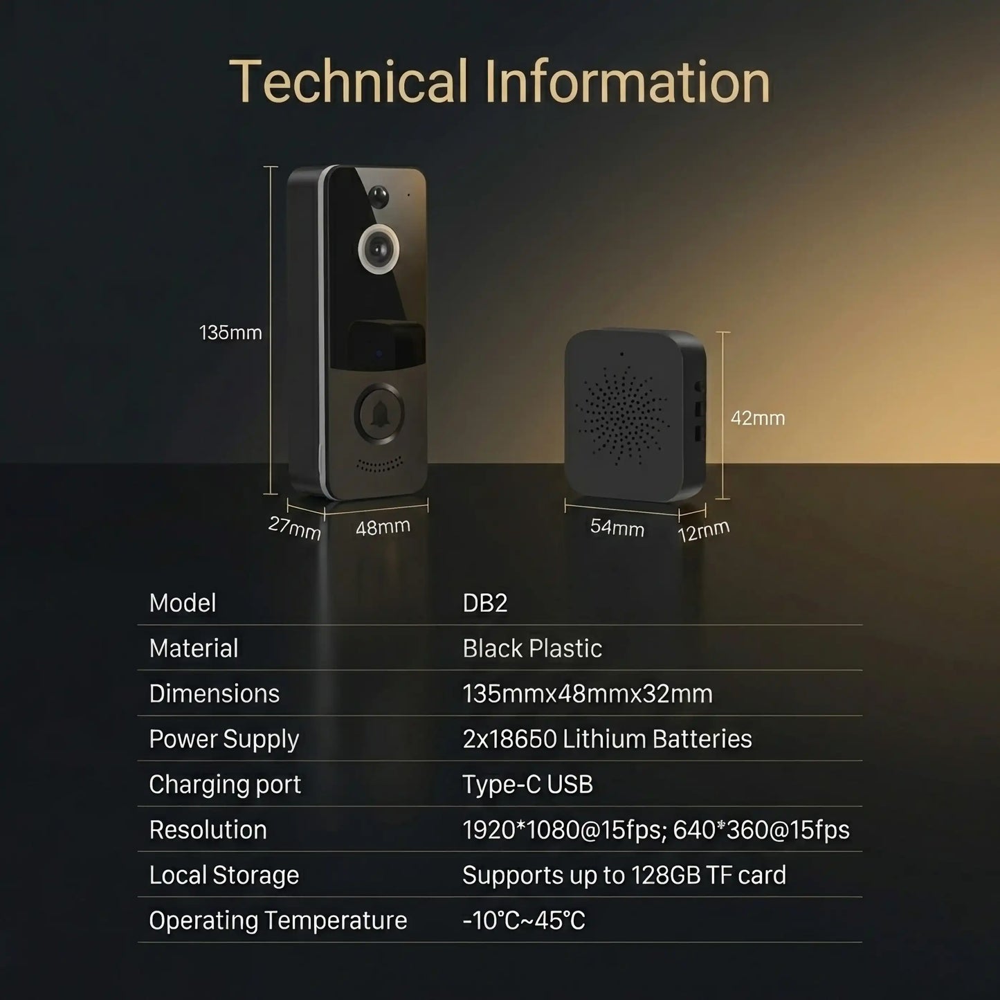 Blusafe Smart Doorbell / Intercom | HD Video Camera, Wireless App Control & Night Vision TTlocks