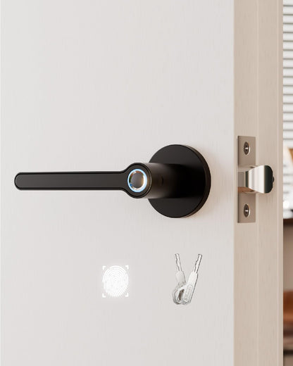 Blusafe Breeze Plus Rose Smart Door Handle – Fingerprint, App Control & Bluetooth Wi-fi Access