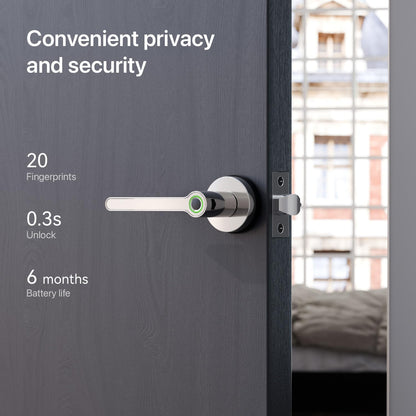 Blusafe Breeze Plus Rose Smart Door Handle – Fingerprint, App Control & Bluetooth Wi-fi Access