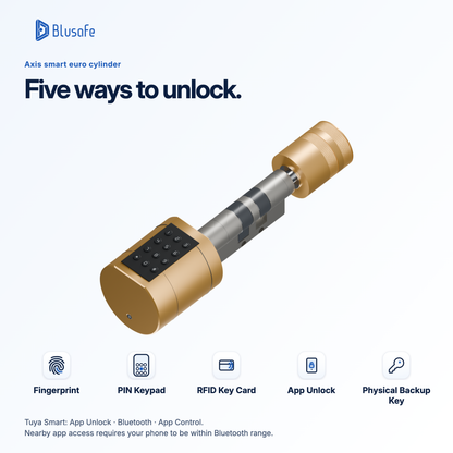 Blusafe Axis — Five ways to unlock