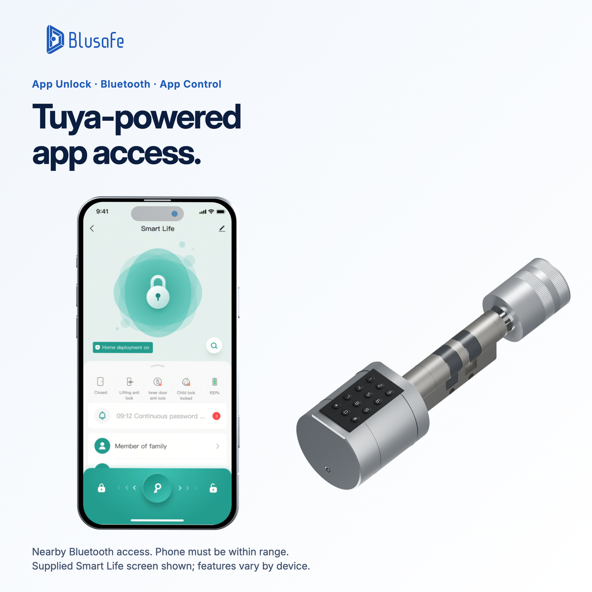 Blusafe Axis — Tuya-powered app access