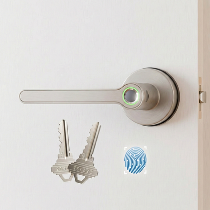 Blusafe Breeze Plus Rose Smart Door Handle – Fingerprint, App Control & Bluetooth Wi-fi Access