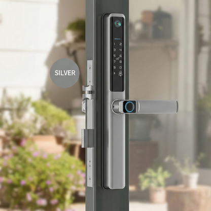 Blusafe Fortis V – Tuya WiFi Camera Smart Handle with Fingerprint, RFID, Keypad & Mechanical Key