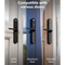 Blusafe Apollo Black - Maniglia per porta senza chiave per sicurezza domestica, impronte digitali, chiave magnetica, tastiera, controllo app, blocco/sblocco remoto