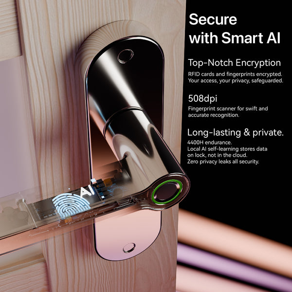 Blusafe Breeze Plus Internal Smart Door Handle — Fingerprint & App