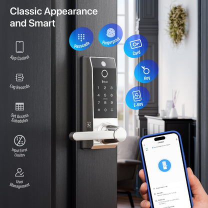 Blusafe Contour Smart Door Lock — With or Without Camera