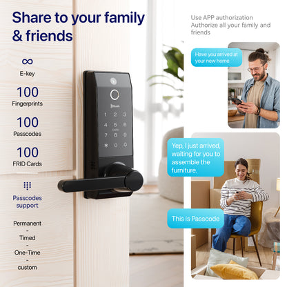 Blusafe Contour Smart Door Lock — With or Without Camera