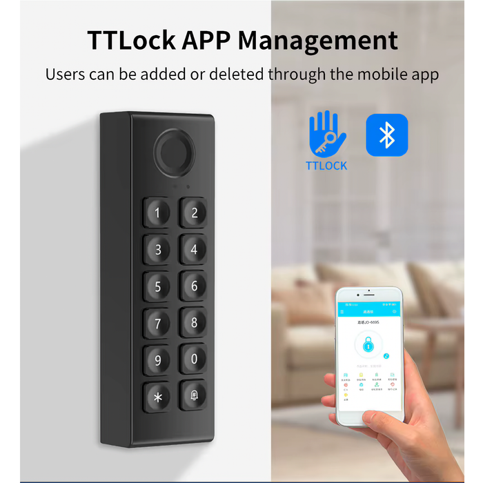 Blusafe WK3 Wall Reader / Keypad for TTLock — Fingerprint, PIN & App